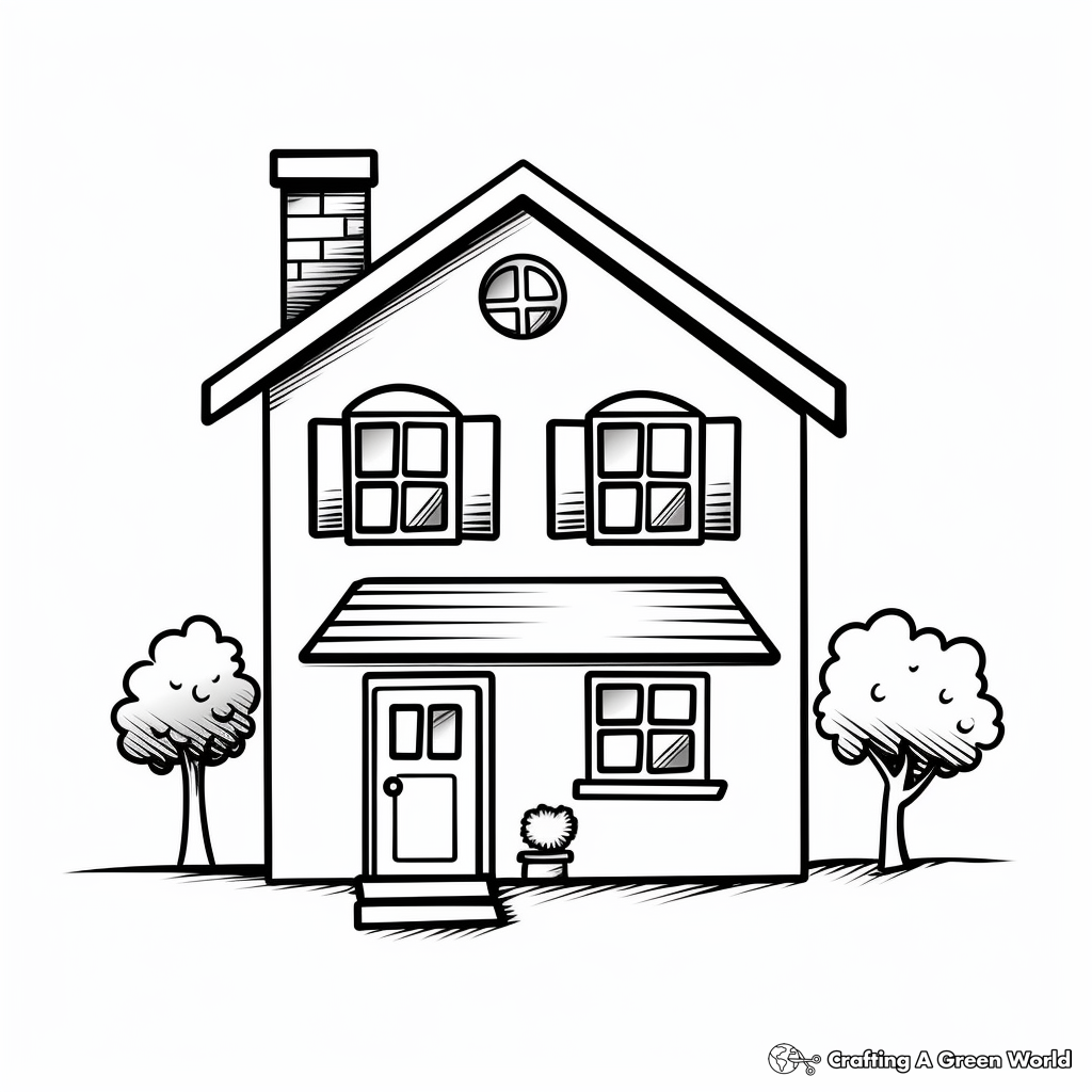 House Coloring Pages Free Printable 