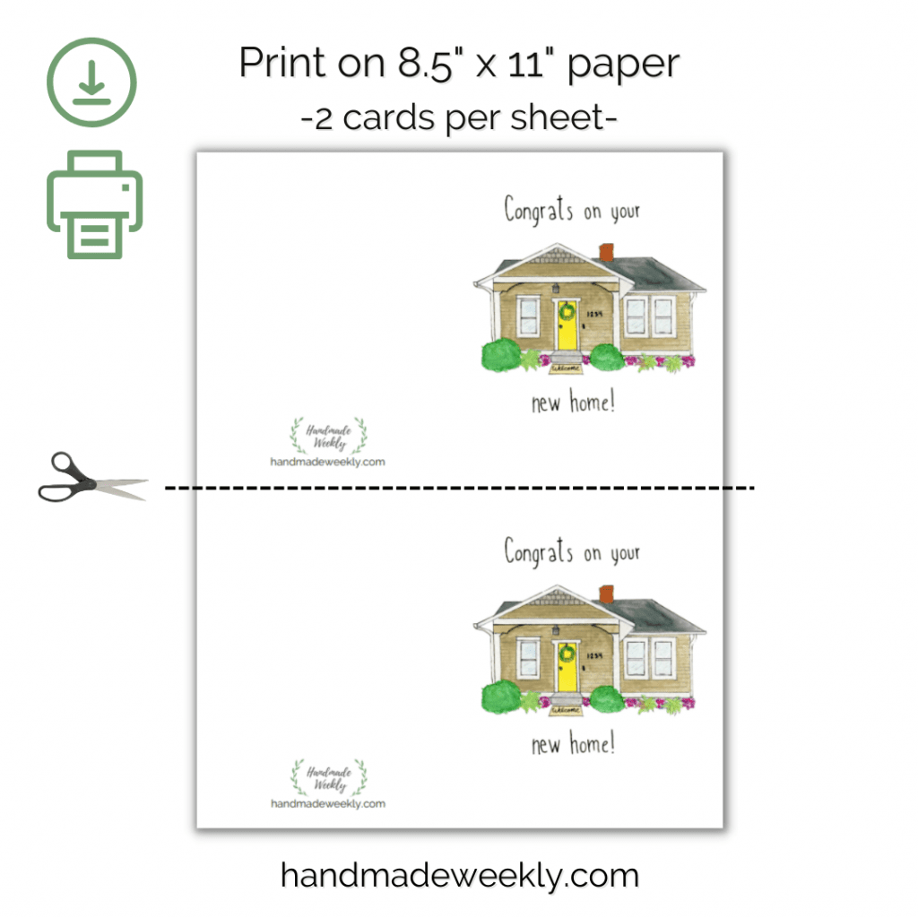 Housewarming Card Free Download Handmade Weekly