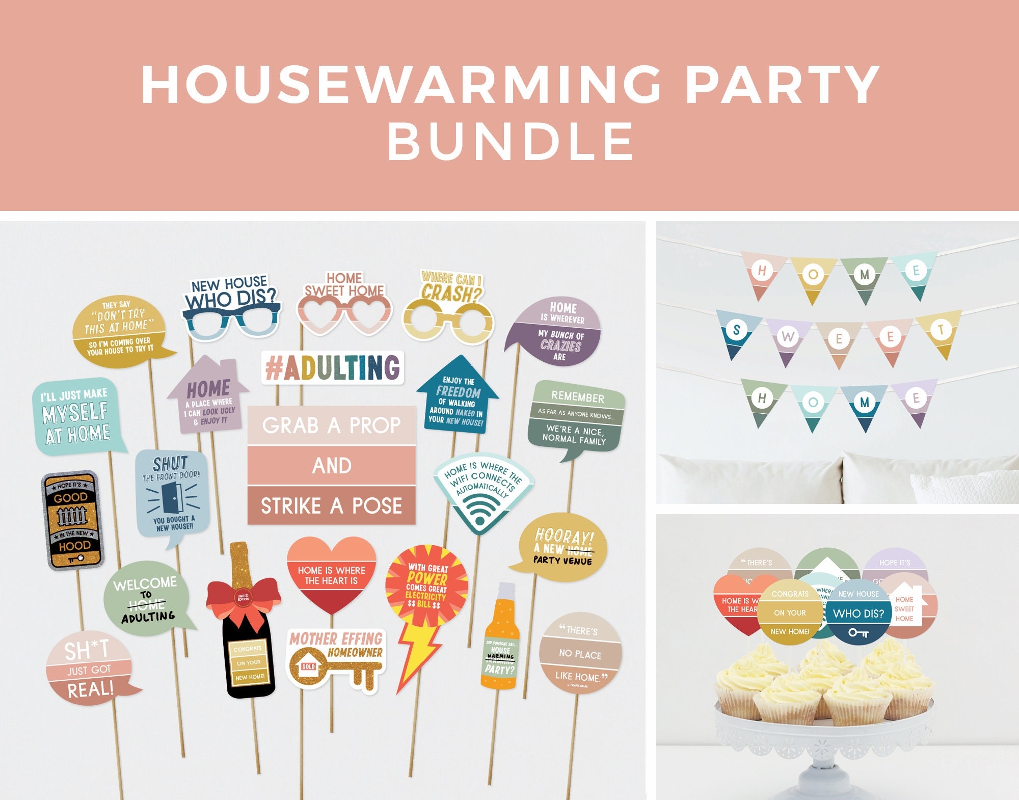 Housewarming Party Decorations Housewarming Photo Booth Props Housewarming Decorations Paint Swatch Funny Printable INSTANT DOWNLOAD Etsy