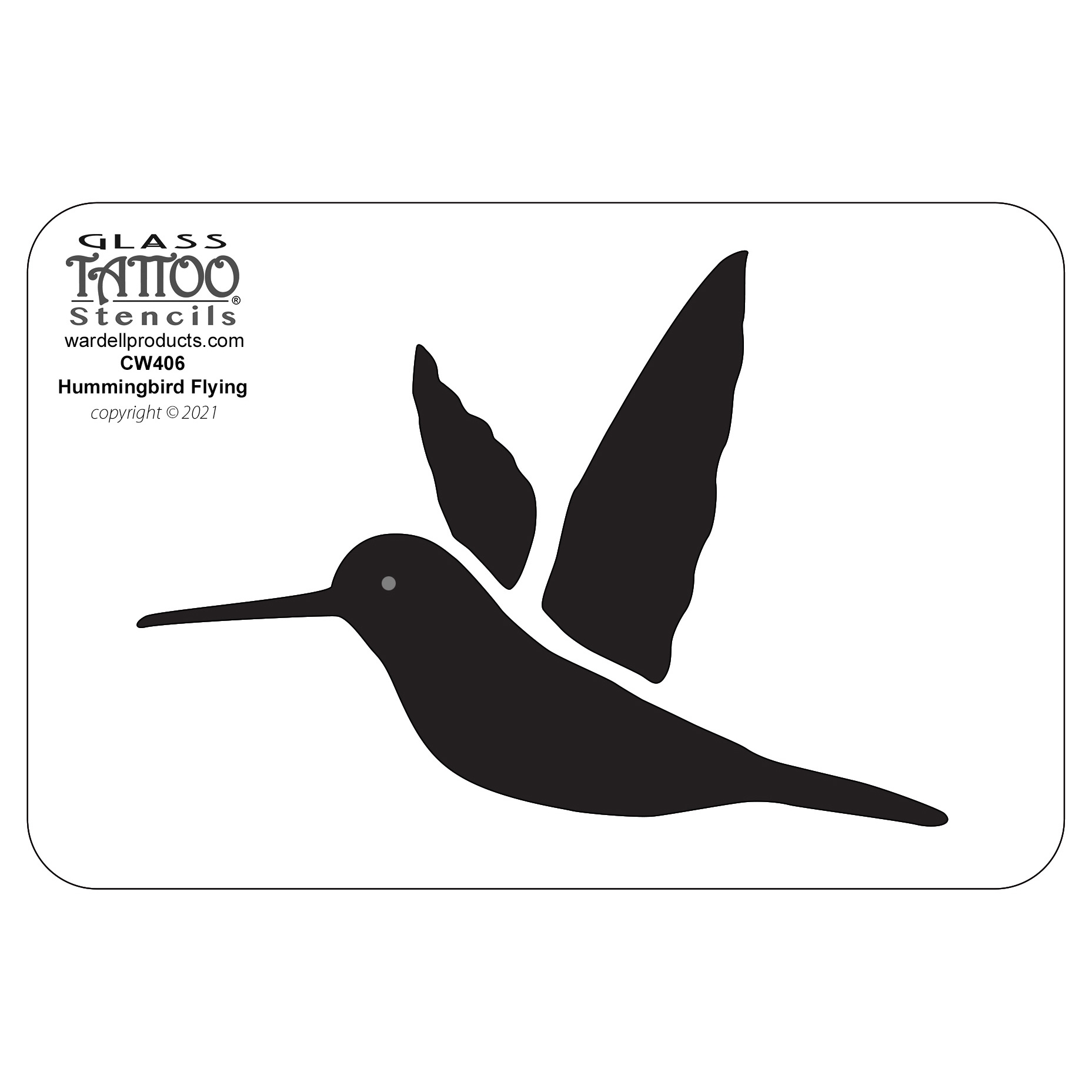 Hummingbird Flying Art Glass Love By Wardell