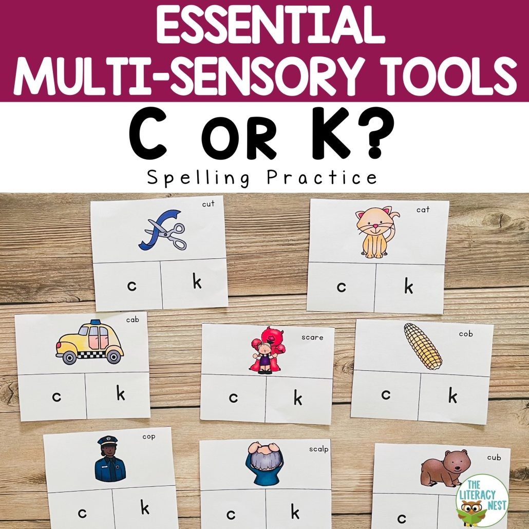 Initial C Or K Free Spelling Activities For Orton Gillingham Lessons The Literacy Nest