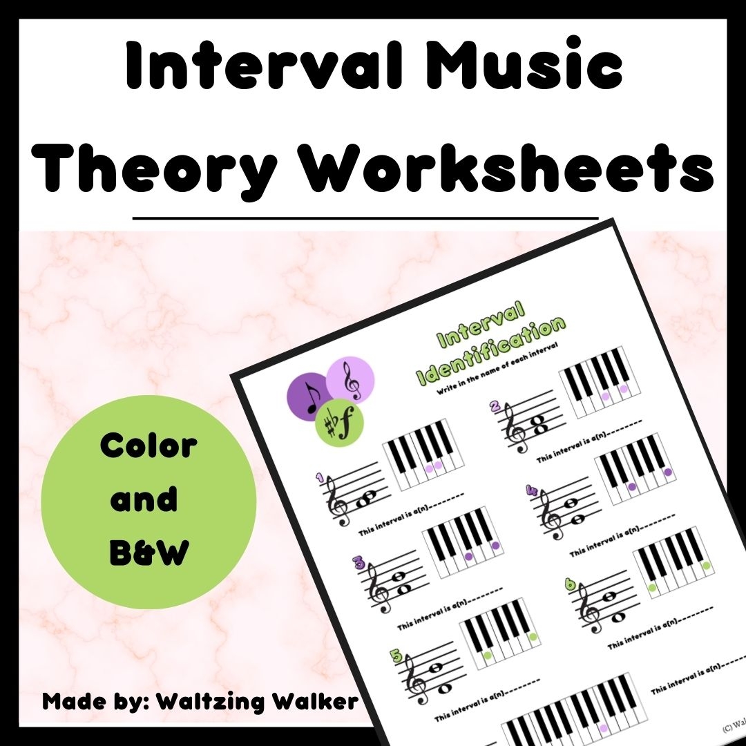 Interval Music Theory Worksheets Classful