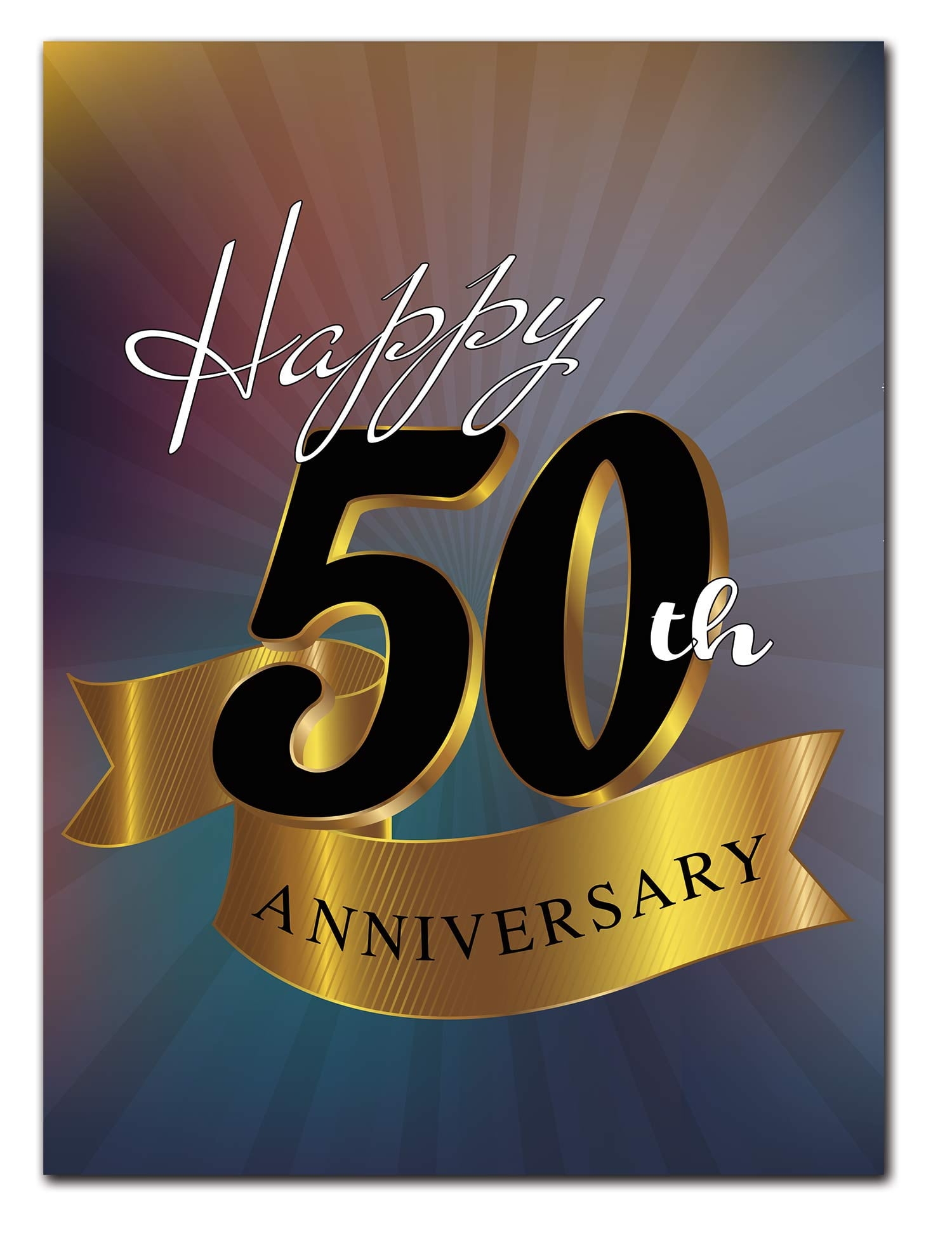 Jumbo Extra Large 50th Anniversary Greeting Card Blank On The Inside With Envelope 11 75 X 9 Single Walmart