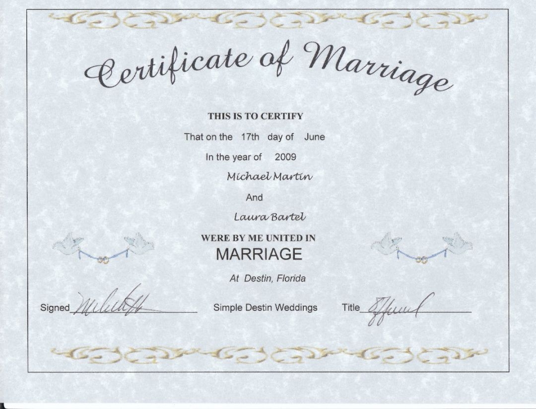 Keepsake Marriage Certificate Template EmetOnlineBlog