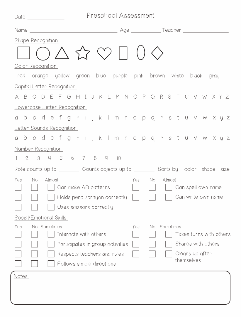 Kindergarten Assessment Math 10 Free PDF Printables Printablee