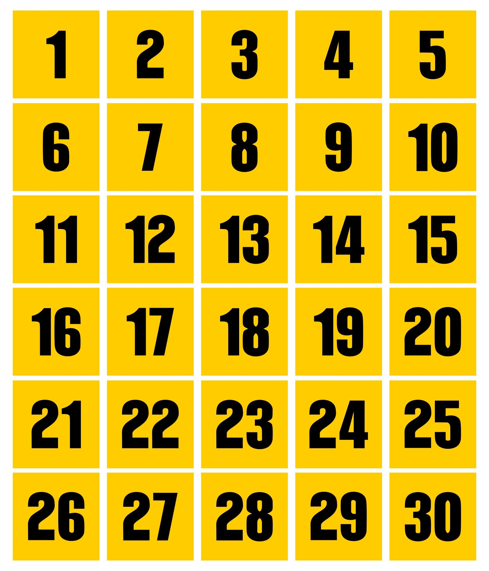 Large Numbers 1 30 10 Free PDF Printables Printablee