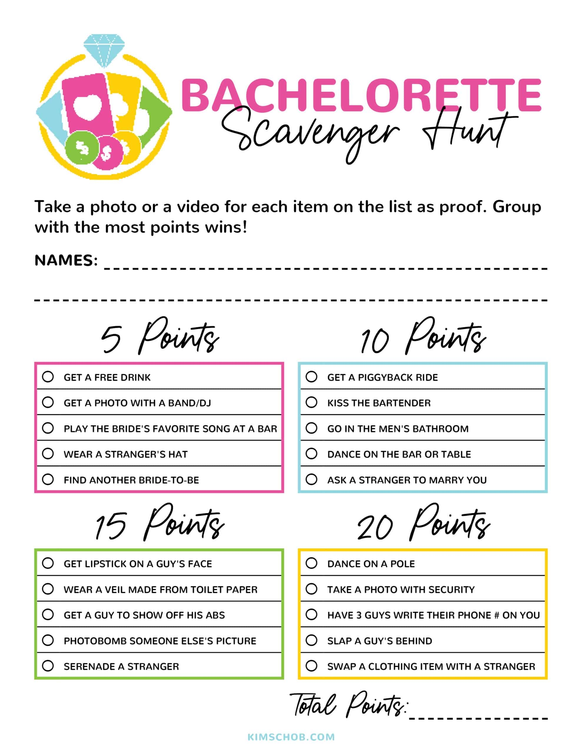 Las Vegas Themed Bachelorette Party Games Kim Schob
