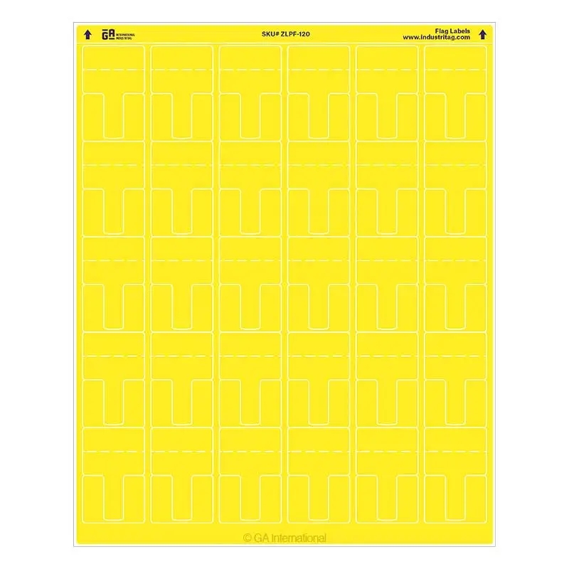 Laser Flag Labels For Wires And Cables 1 25 X 2 ZLPF 120 IndustriTAG By GA International