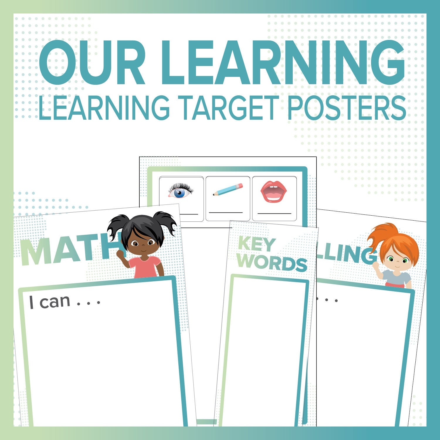 Learning Objectives Targets Bulletin Board Posters K 3 ESL Etsy
