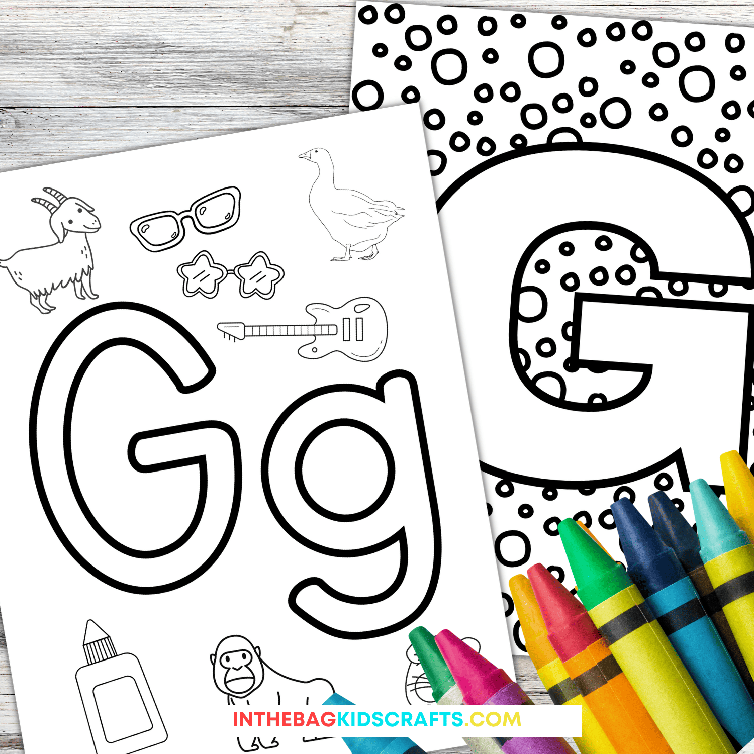 Letter G Coloring Pages FREE In The Bag Kids Crafts