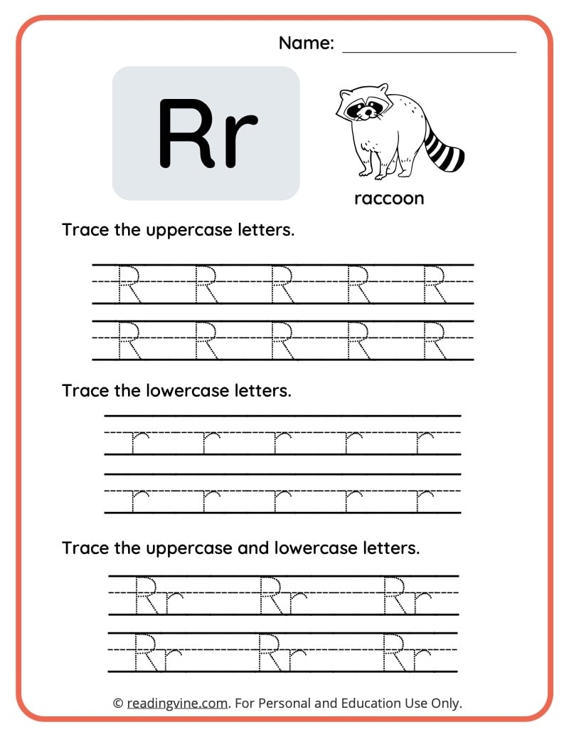 Letter R Worksheets For Preschool Free Printable