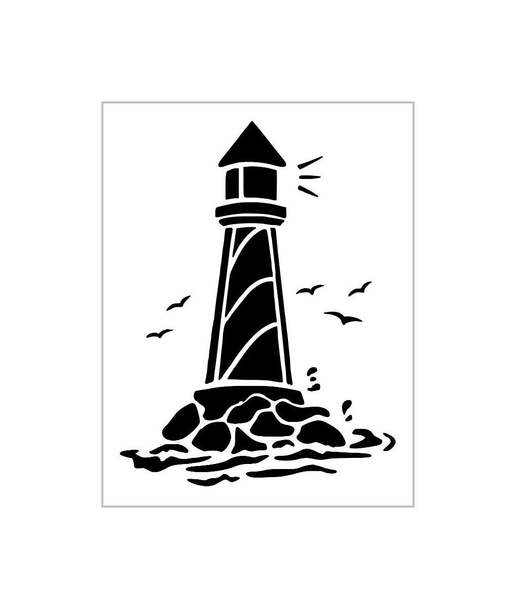 LIGHTHOUSE Stencil Rocks Birds Ocean Coastline Reusable Plastic Sheet S36 Etsy