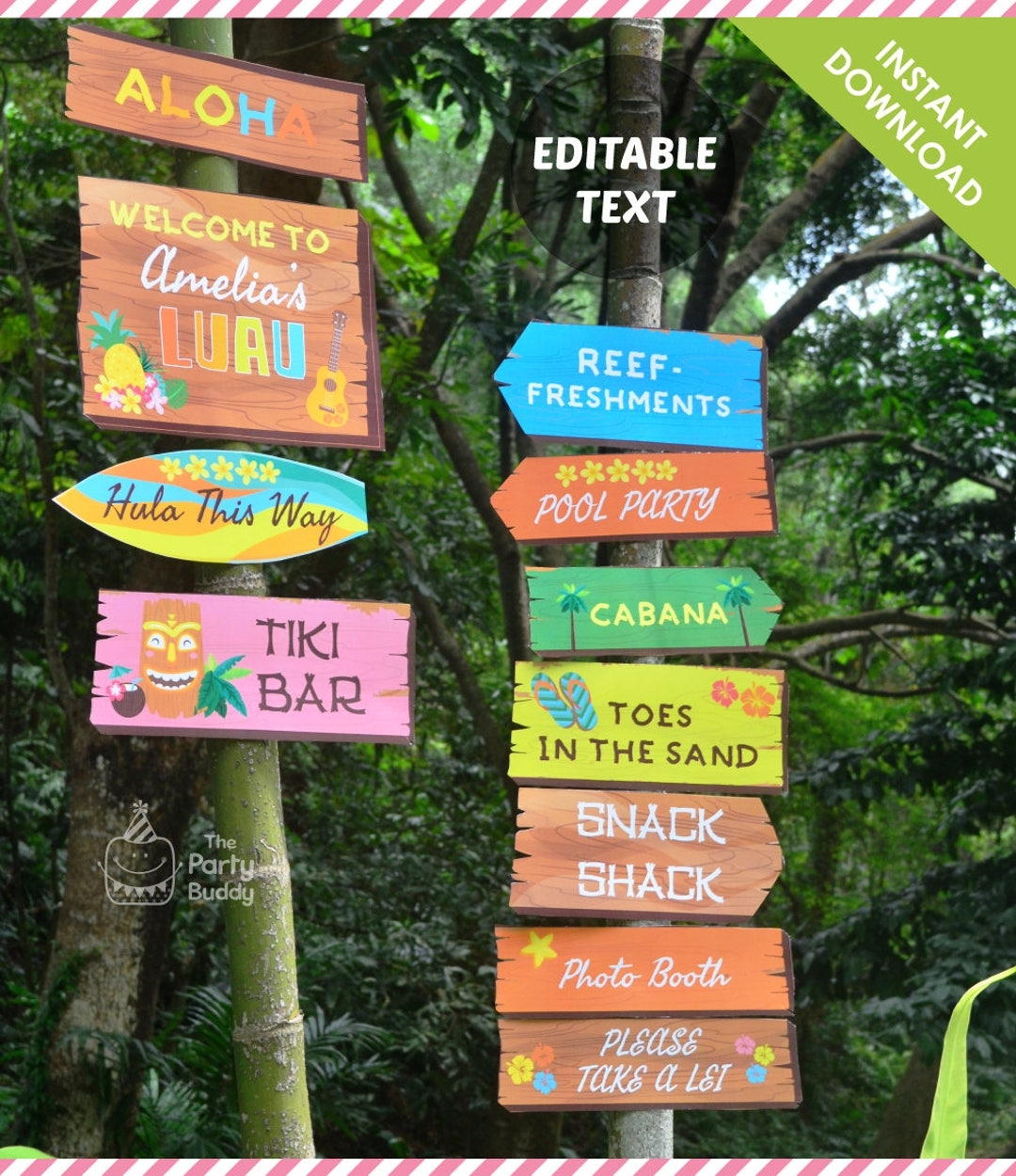 Free Printable Luau Signs