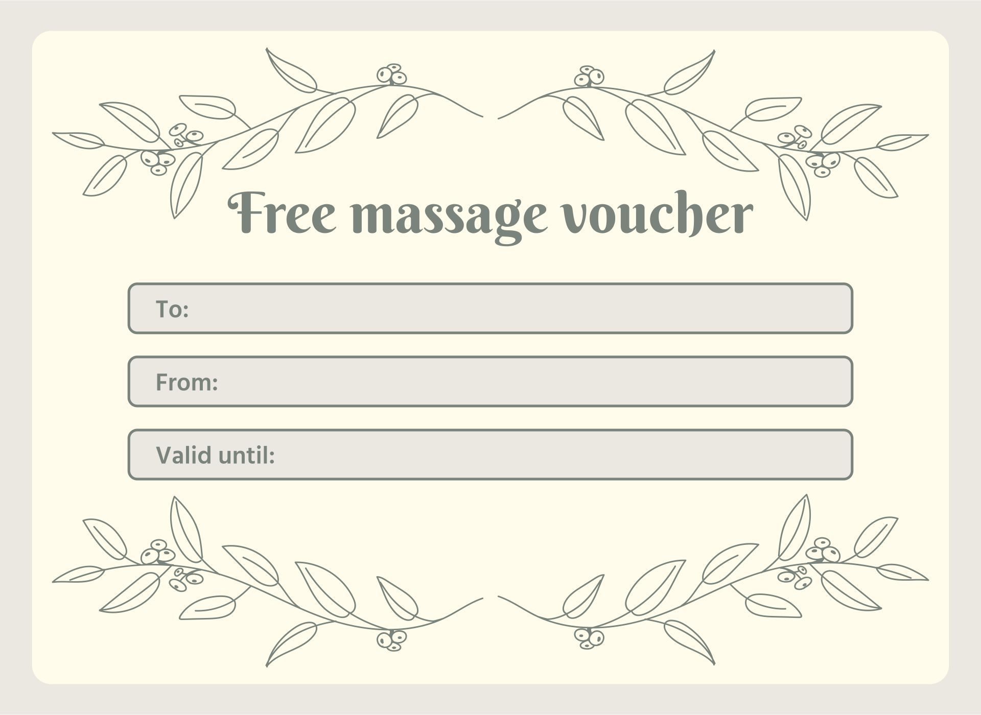 Massage Gift Certificate Template 10 Free PDF Printables Printablee
