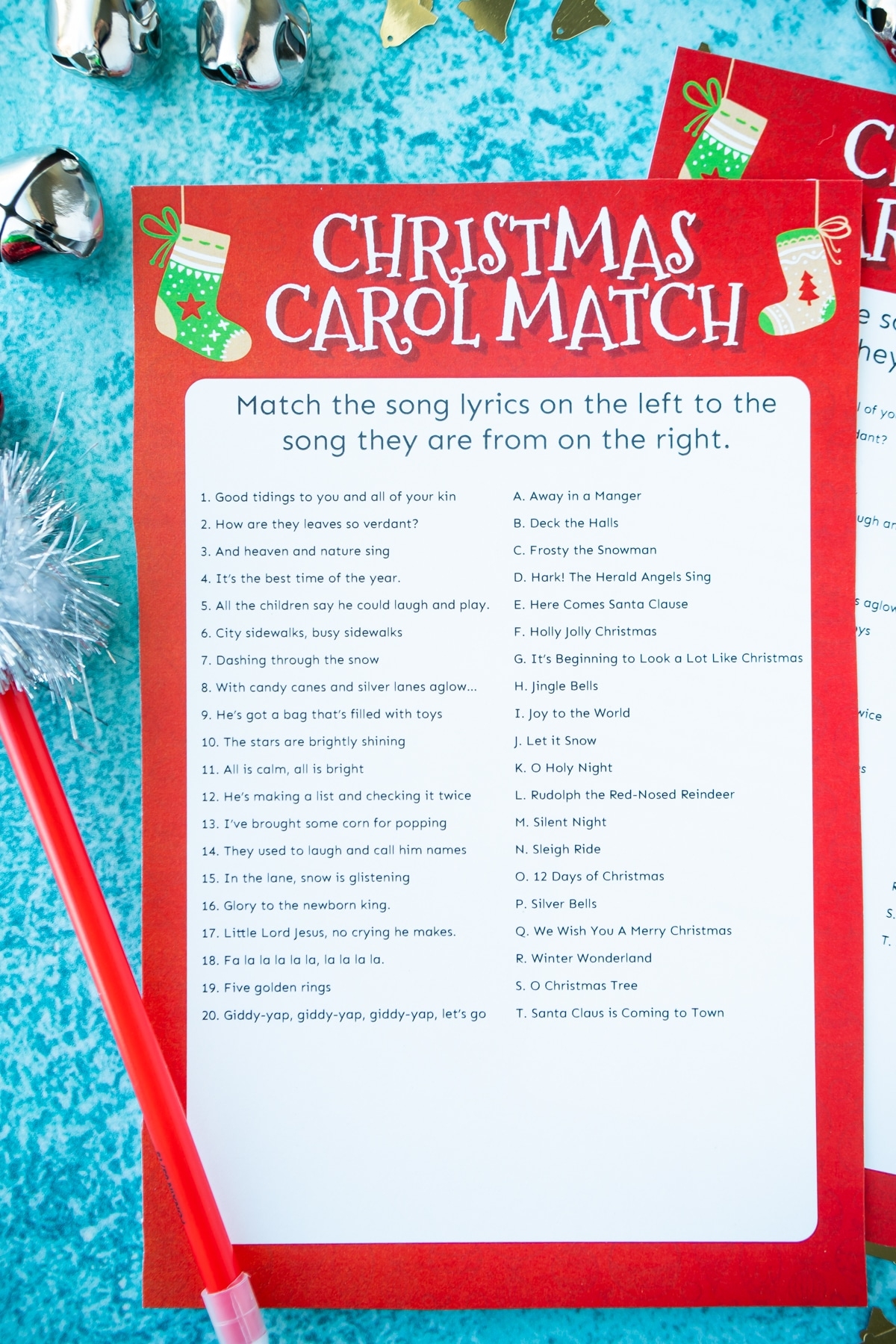 Free Printable Christmas Songs