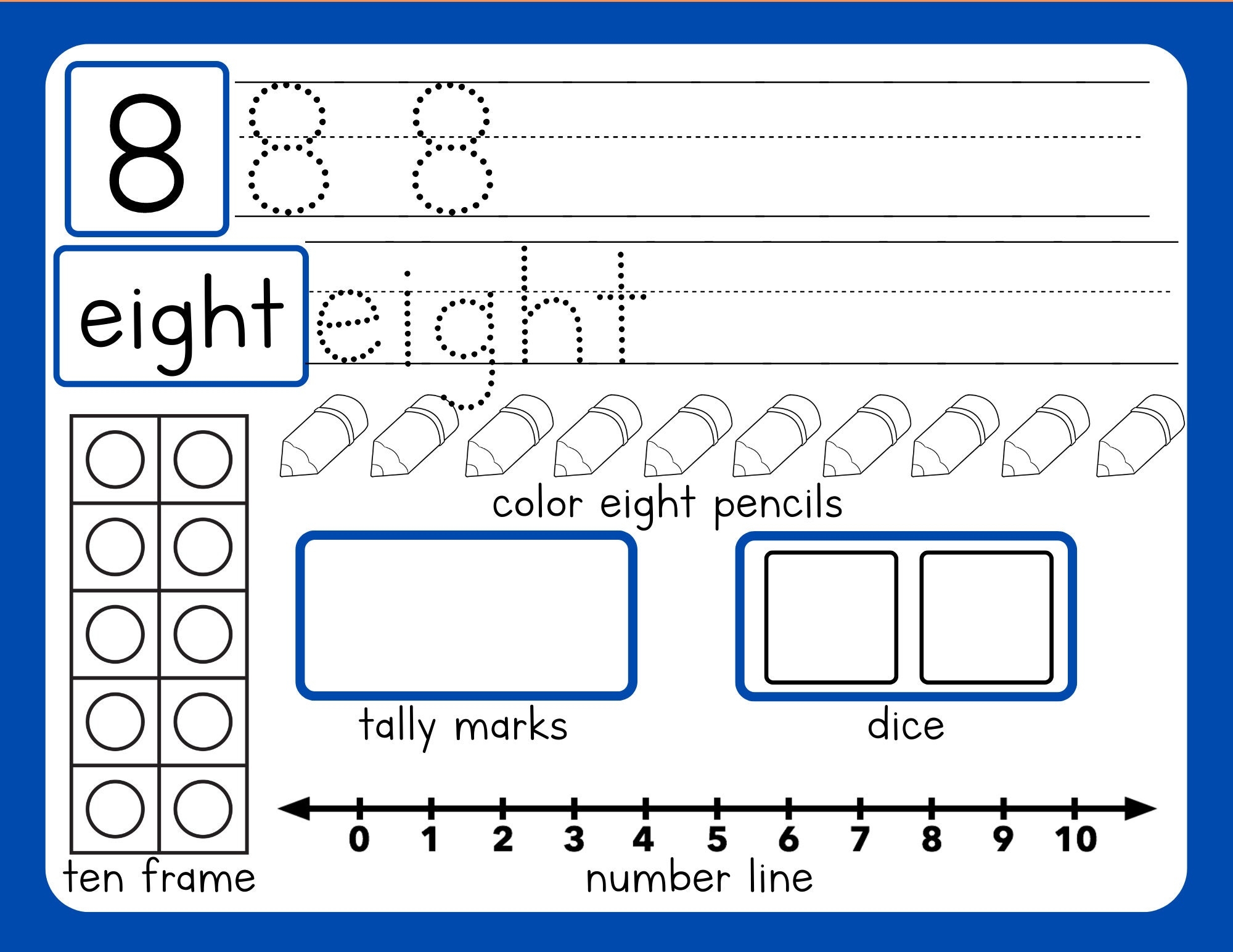 Math Worksheets 1 20 Preschool Math Worksheets Montessori Printable Homeschool Resource Pre k Counting Preschool Printable Math Etsy