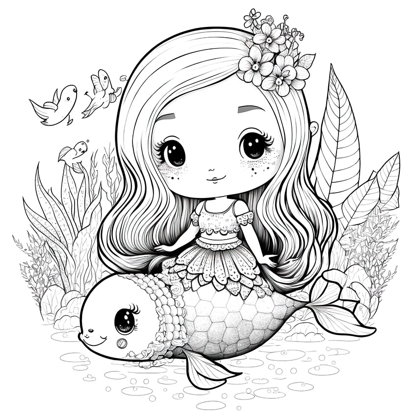 Mermaid Coloring Pages 39 Free Mermaids To Color