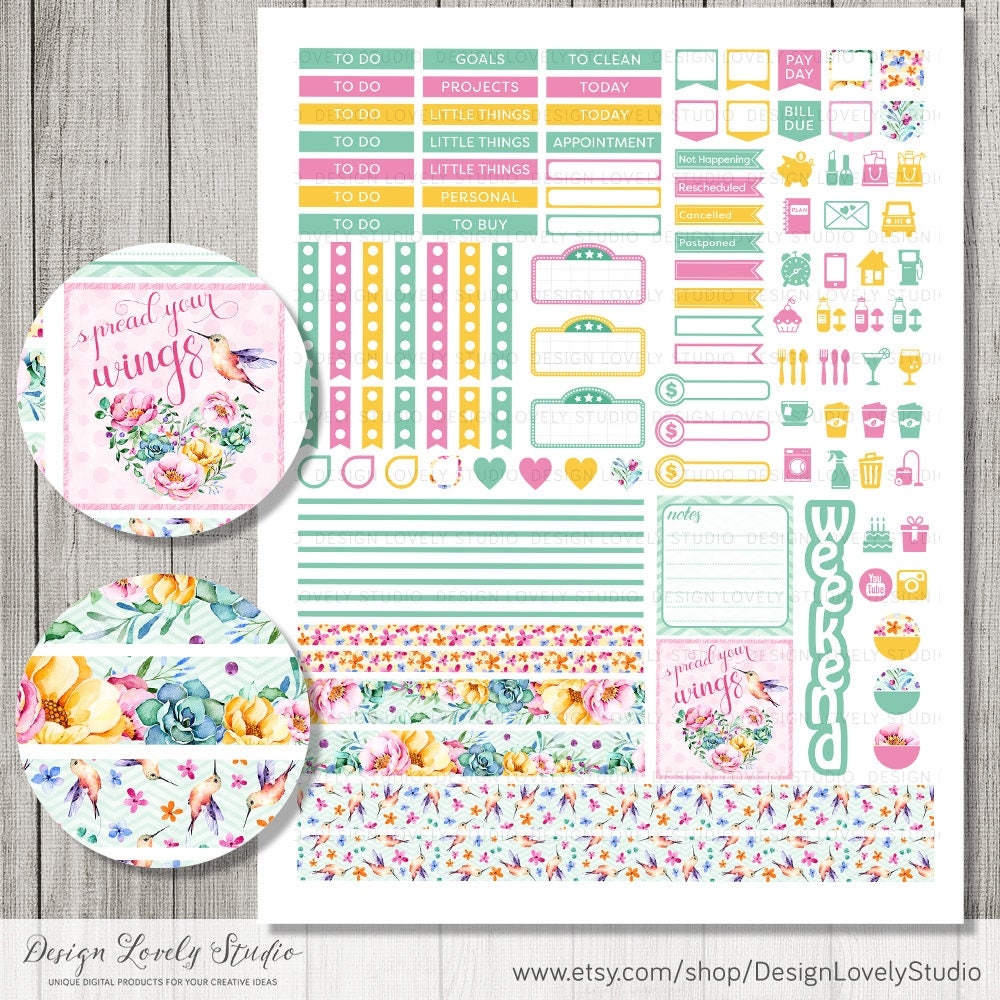 Mini Happy Planner Stickers Printable Happy Planner Stickers Printable Weekly Kit Mini Mambi Stickers May Weekly Kit Cut Files MW111 Etsy