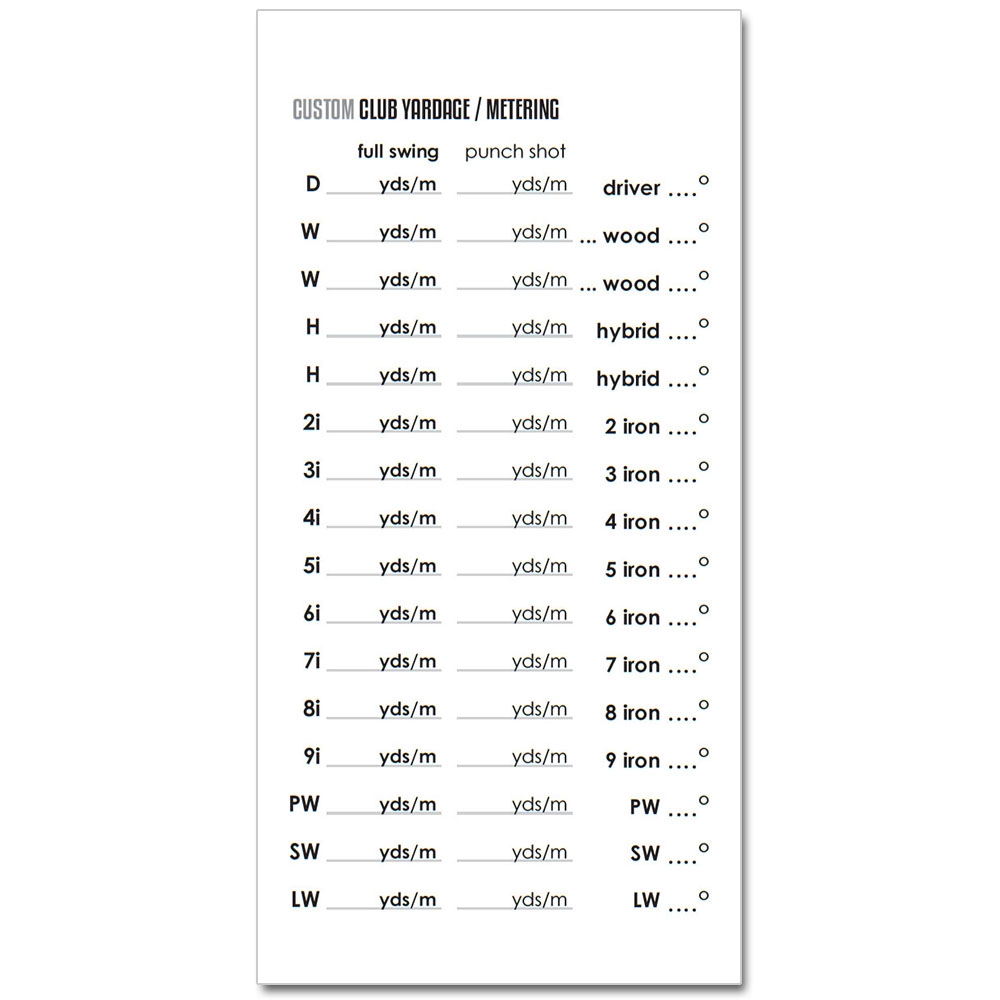 Mini Yardage Book TRACK AND CONTROL YOUR SCORES