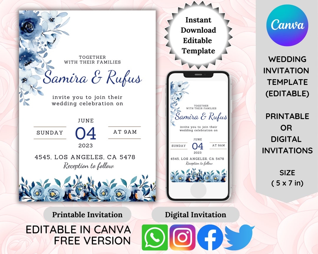 Free Printable Wedding Invitations Templates