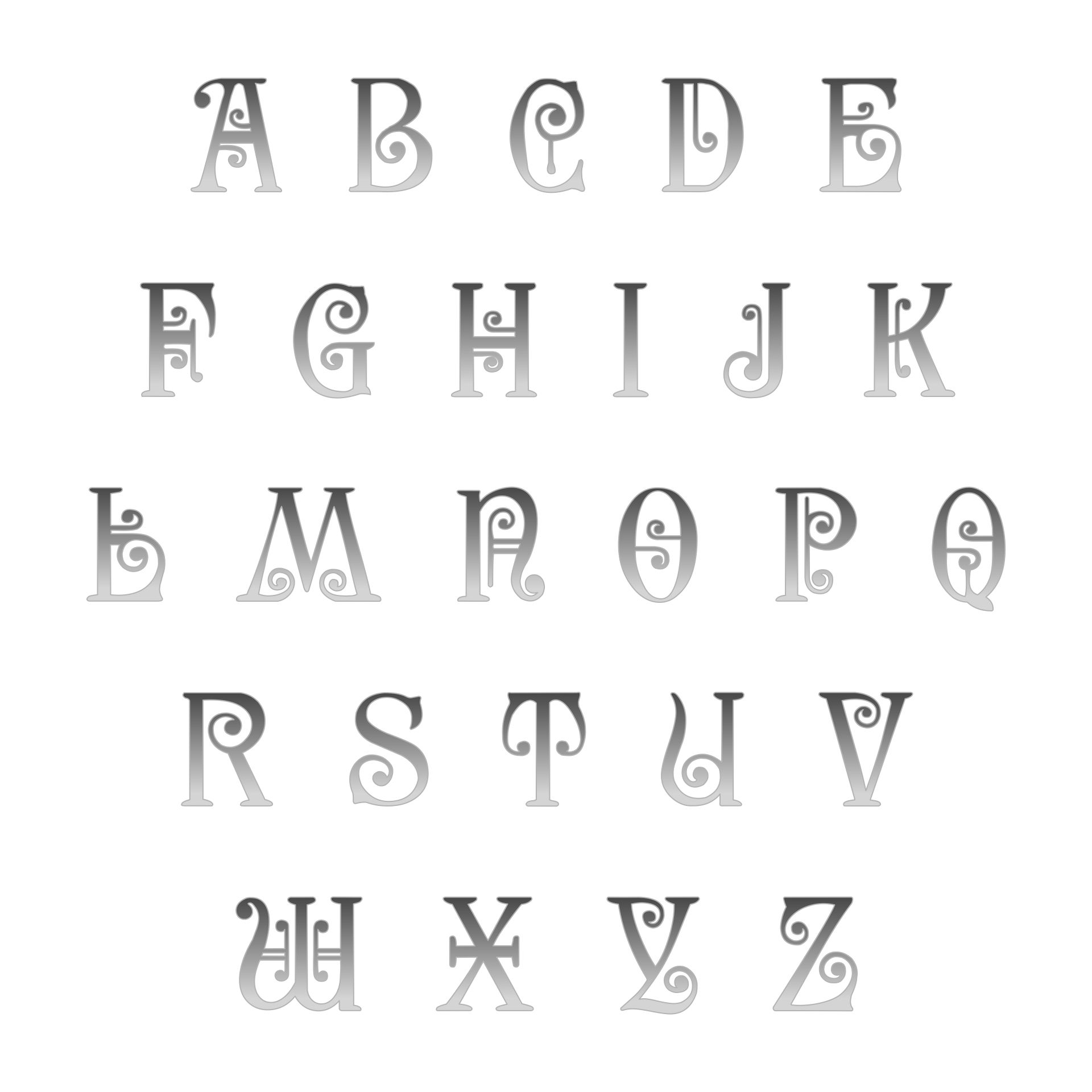 Free Printable Monogram Letters