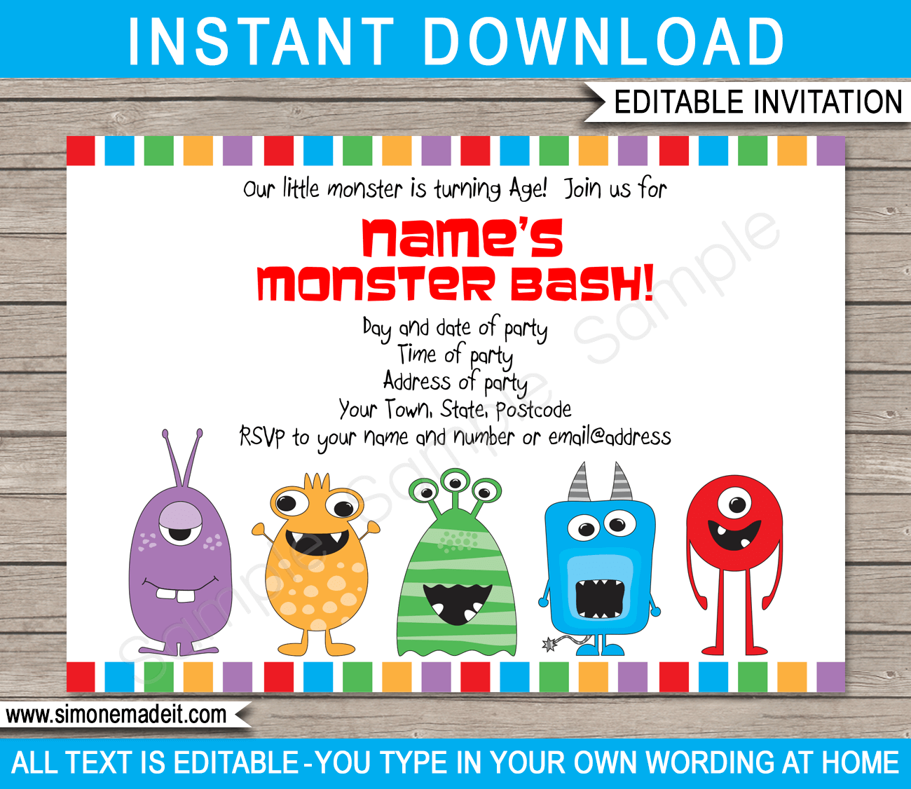 Free Monster Party Printables