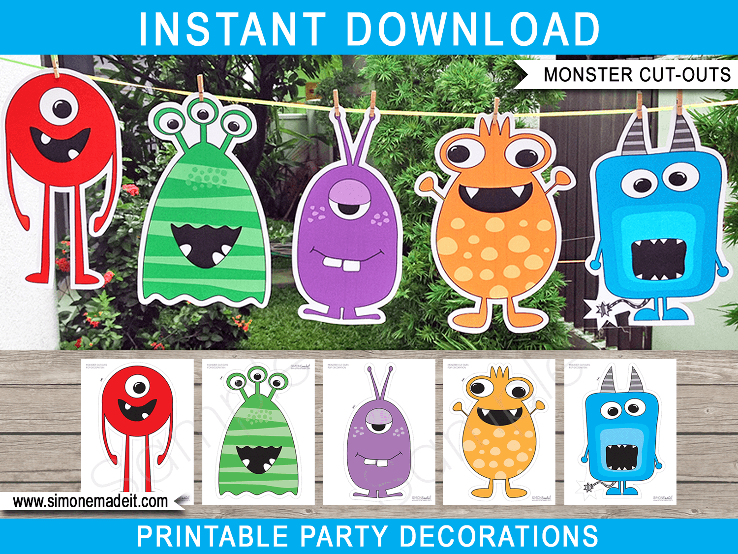 Monster Party Printables Invitations Decorations Printable Templates