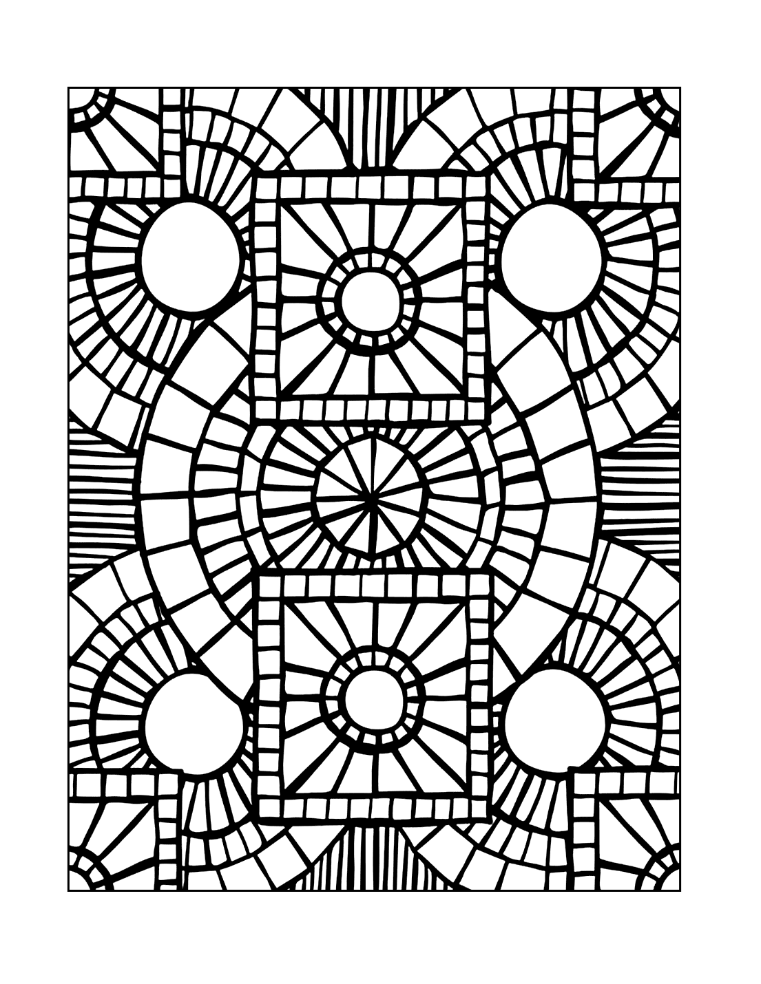 Mosaic Coloring Pages Printable Coloring Pages