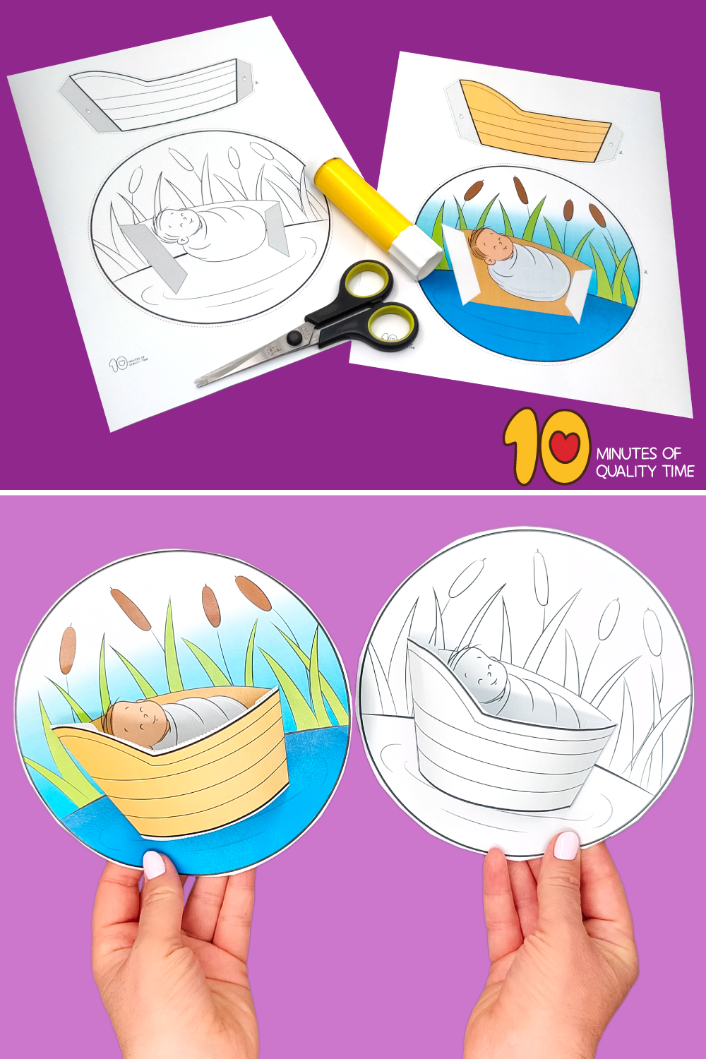 Moses In The Basket 3D Craft 10 Minutes Of Quality Time