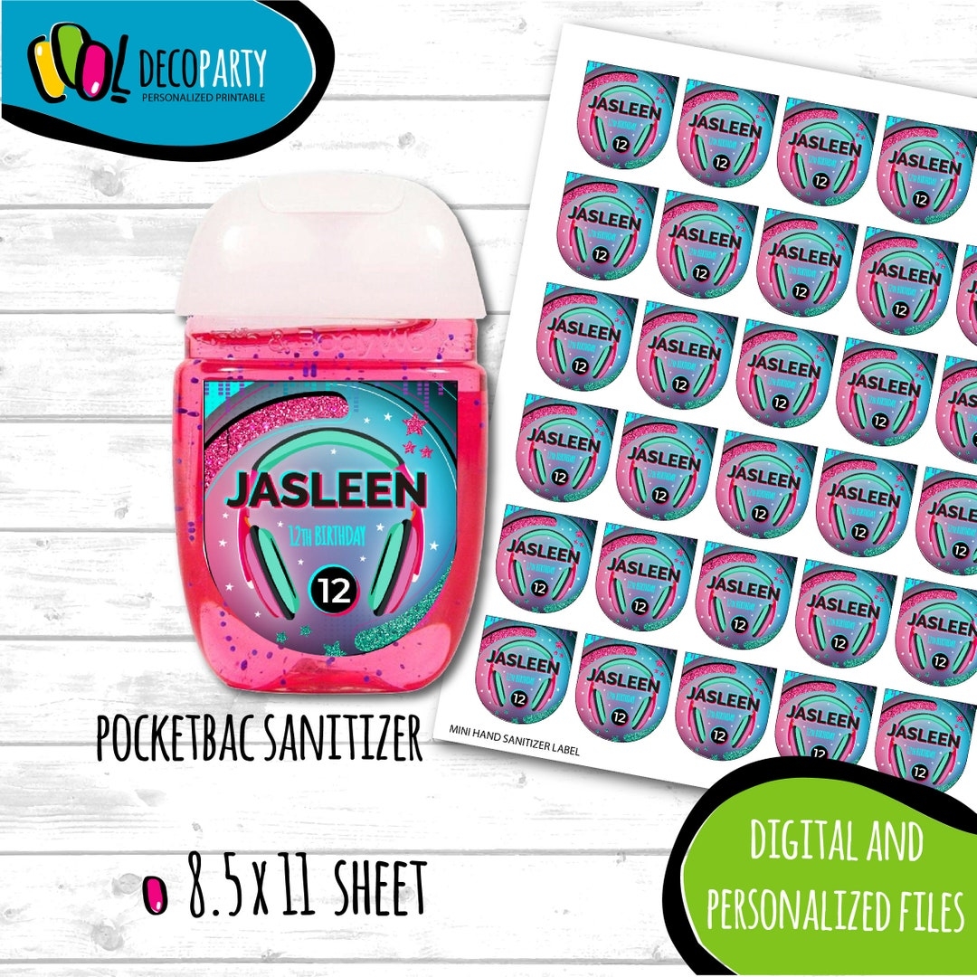 Music Pocketbac Sanitizer Labels Musical Sanitizer Label Printable Music Sanitizer Label Etsy