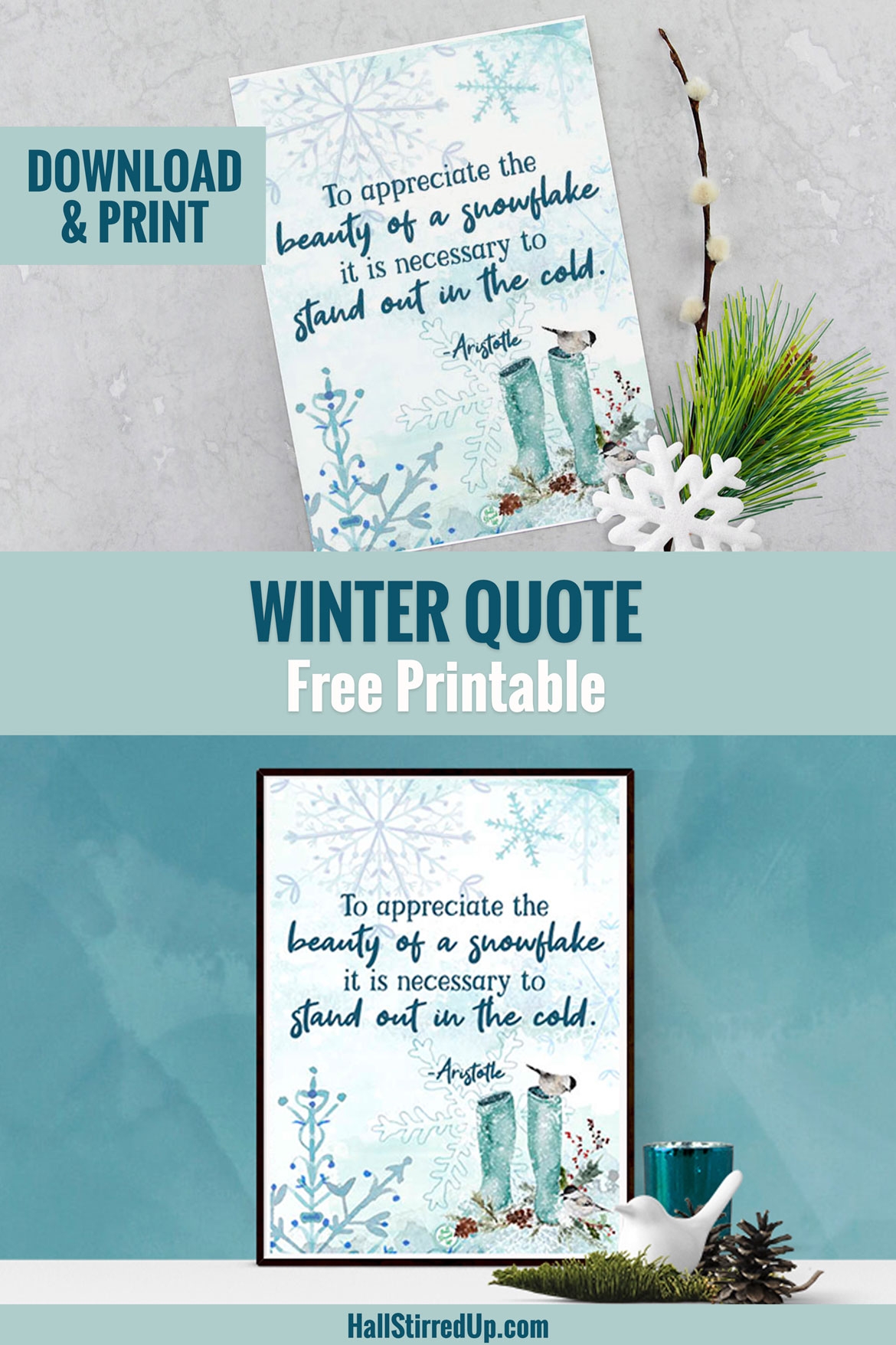My Favorite Winter Quote And A New Printable Hall Stirred Up