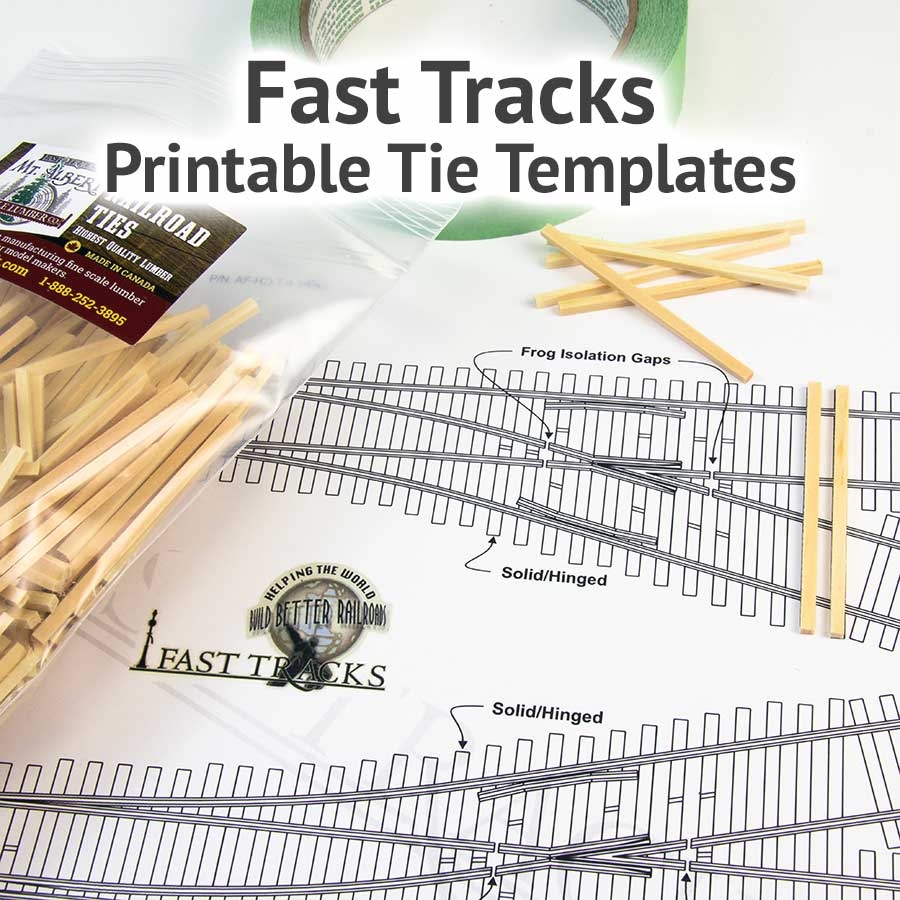 N Scale 4 Turnout Printable Track Template