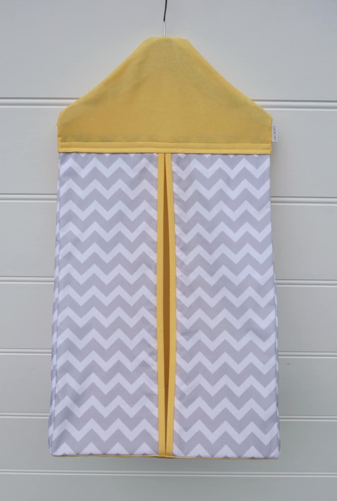Nappy Stacker Diaper Stacker With Yellow Grey Chevron Etsy