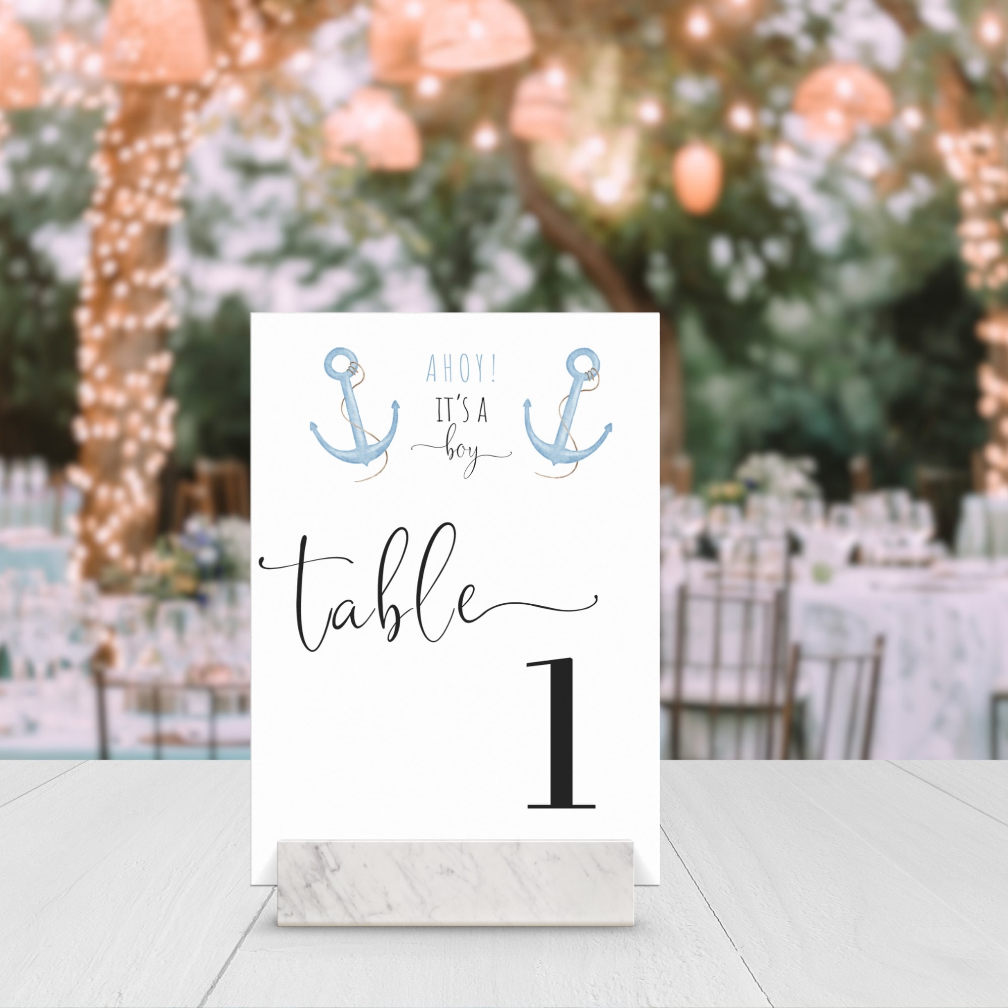 Nautical Table Numbers Etsy