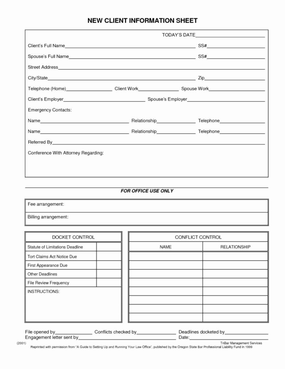 New Customer Form Template Word