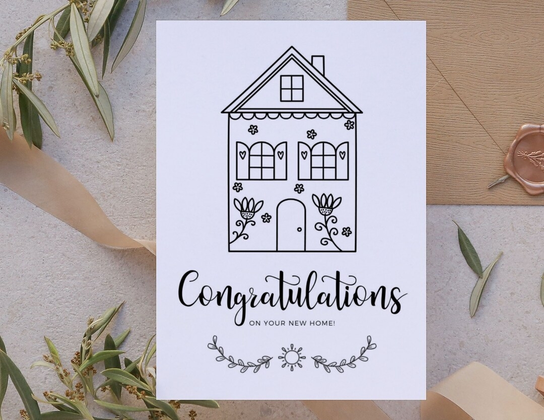 New Home Card Housewarming Gift Digital Download Moving Card Congratulations On Your New Home Printable Etsy