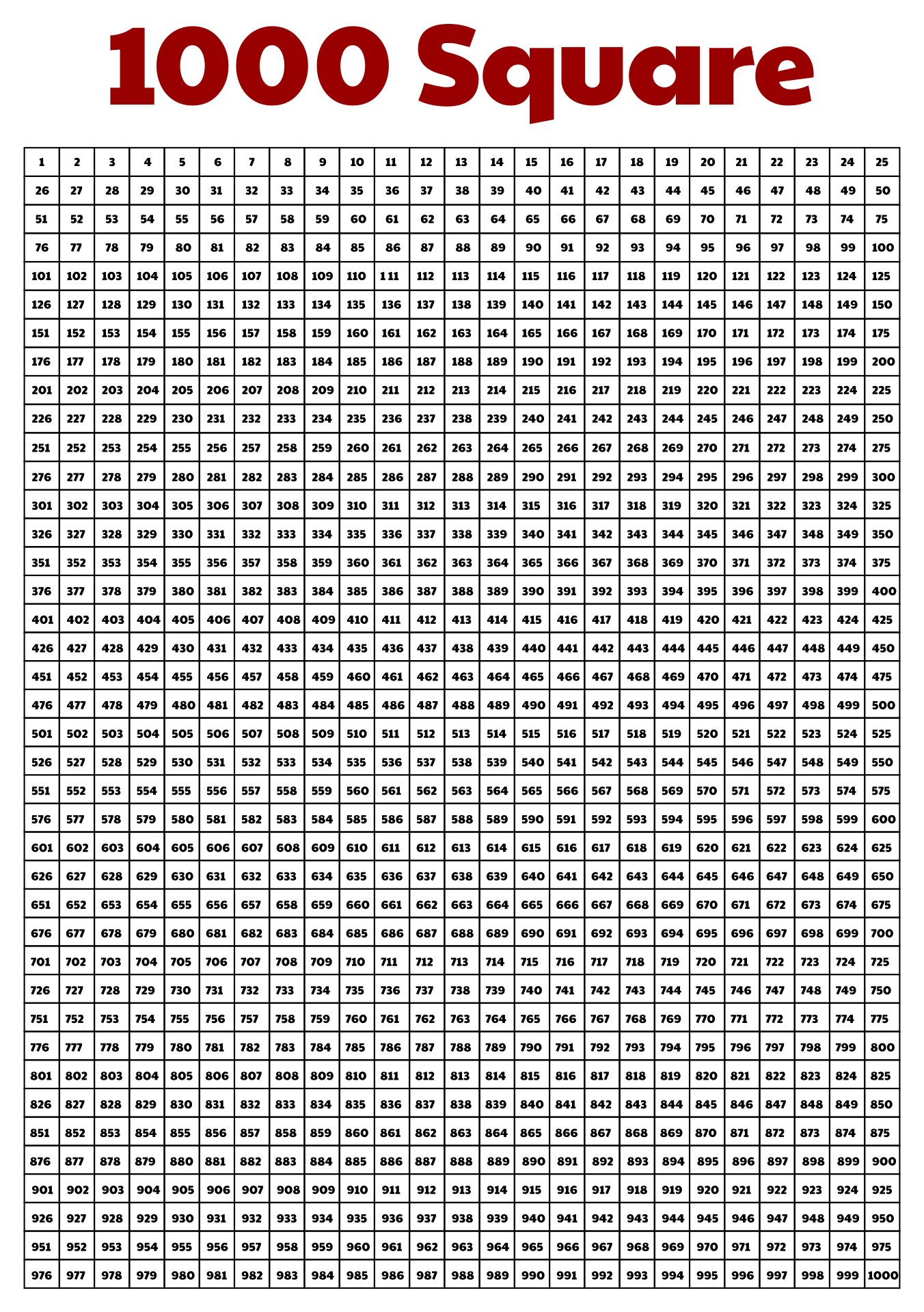 Number Grid 10 Free PDF Printables Printablee