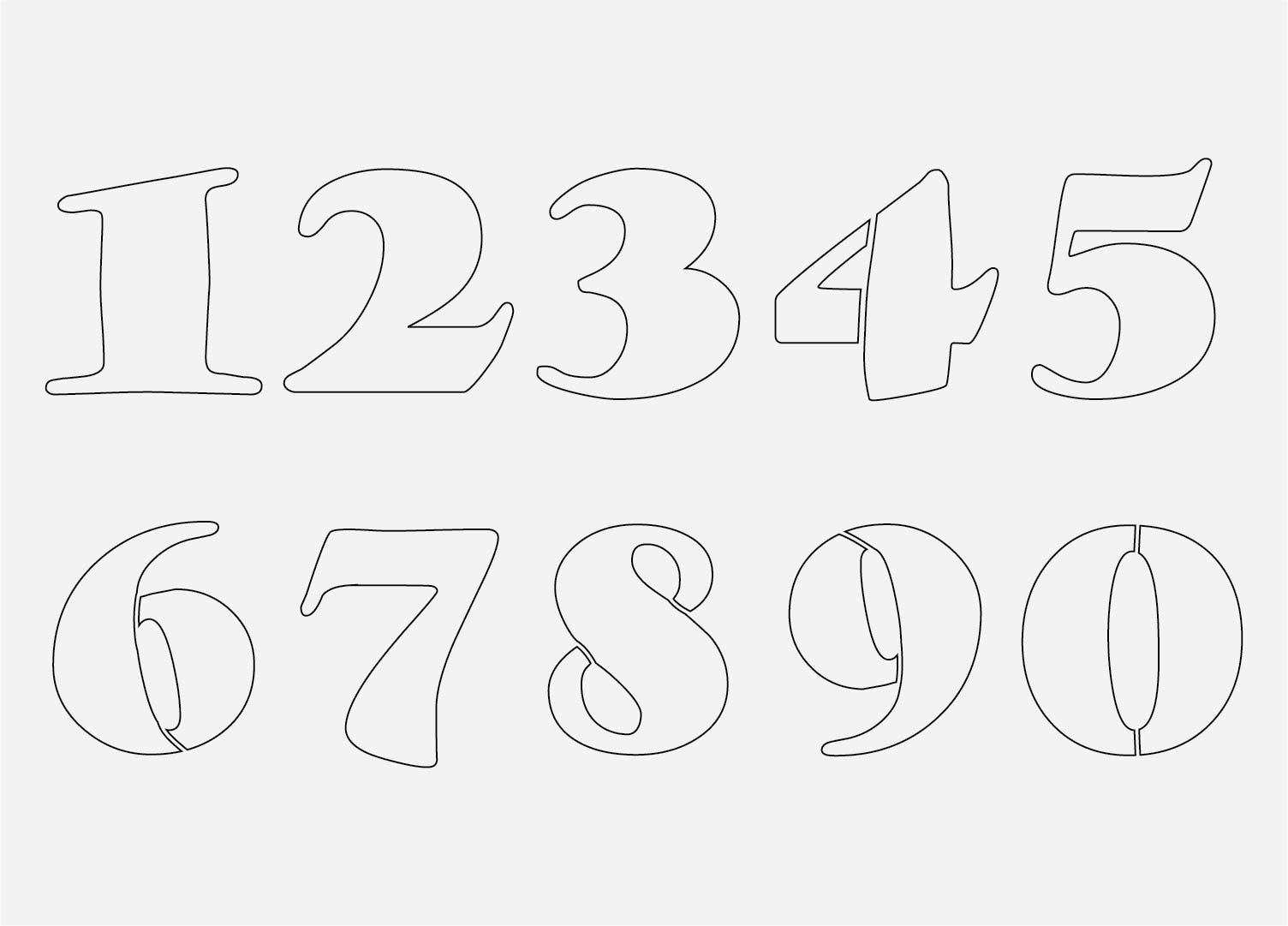Free Printable Number Stencil