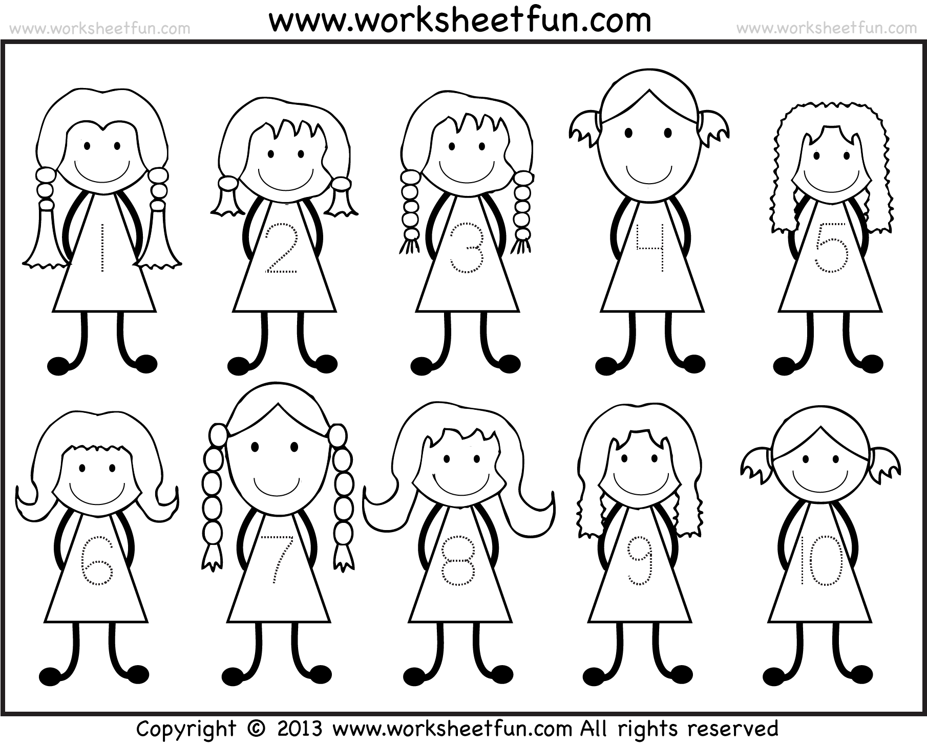 Number Tracing 1 10 Worksheet FREE Printable Worksheets Worksheetfun