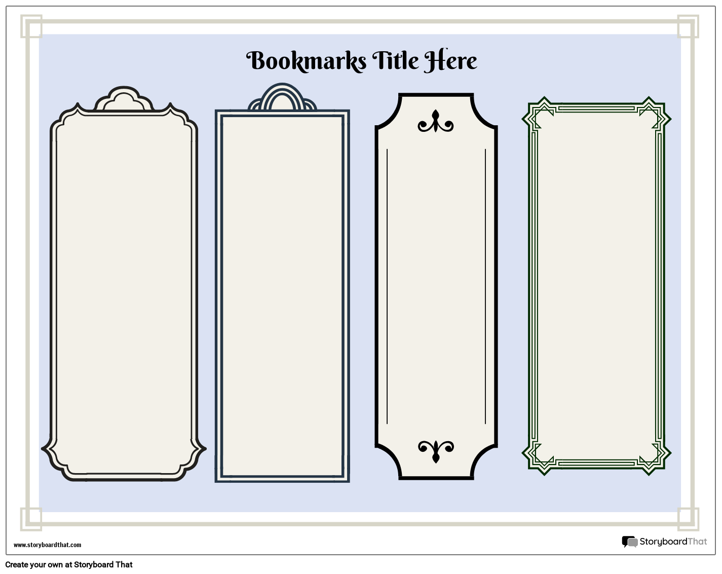 Free Printable Bookmarks Templates