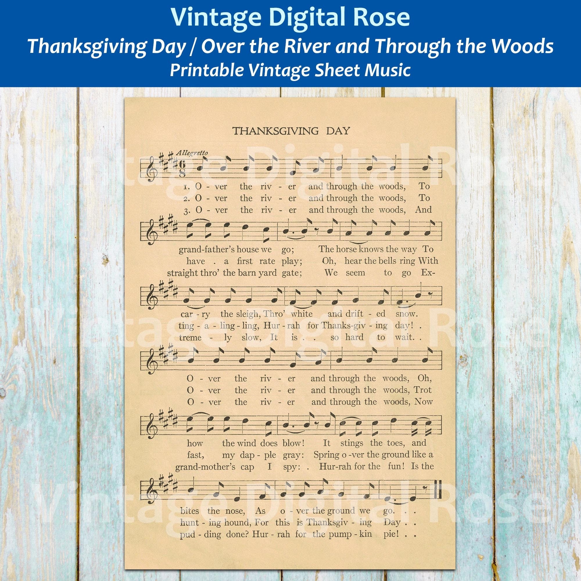 Free Printable Thanksgiving Piano Music