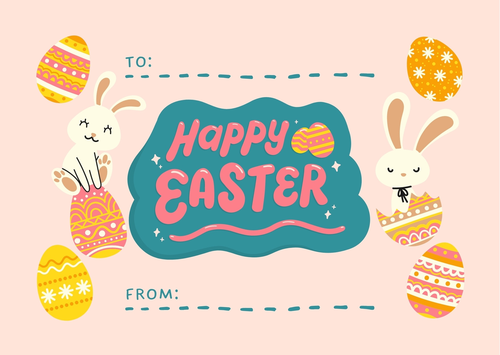 Page 3 Free Printable Customizable Easter Card Templates Canva