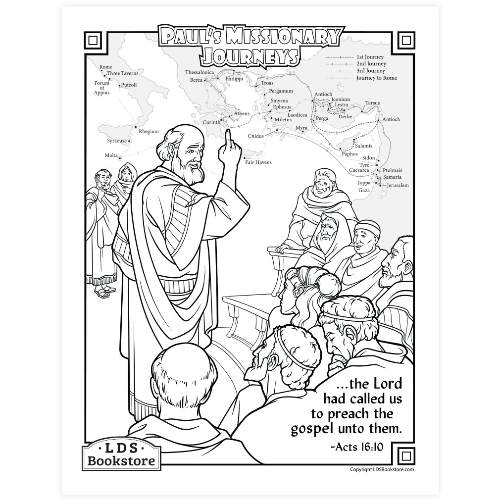 Paul s Missionary Journeys Coloring Page Printable