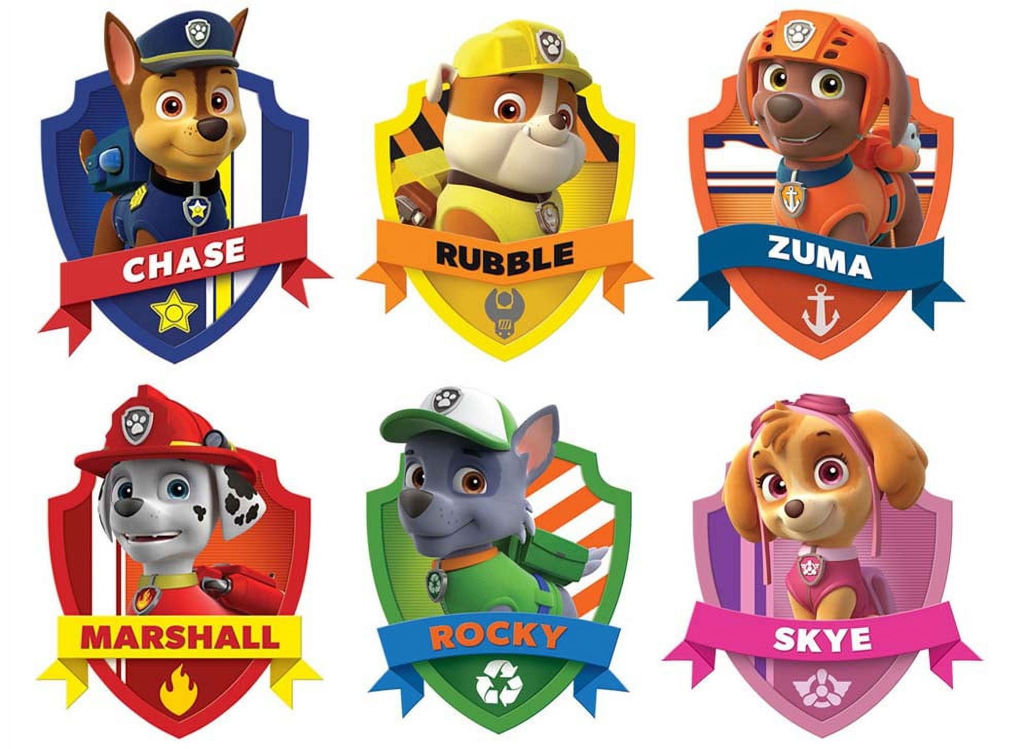 Paw Patrol Decals 1 2 Size Sheet Cake Topper Edible Frosting Image Walmart