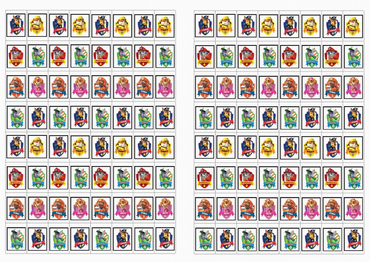 Free Printable Paw Patrol Stickers