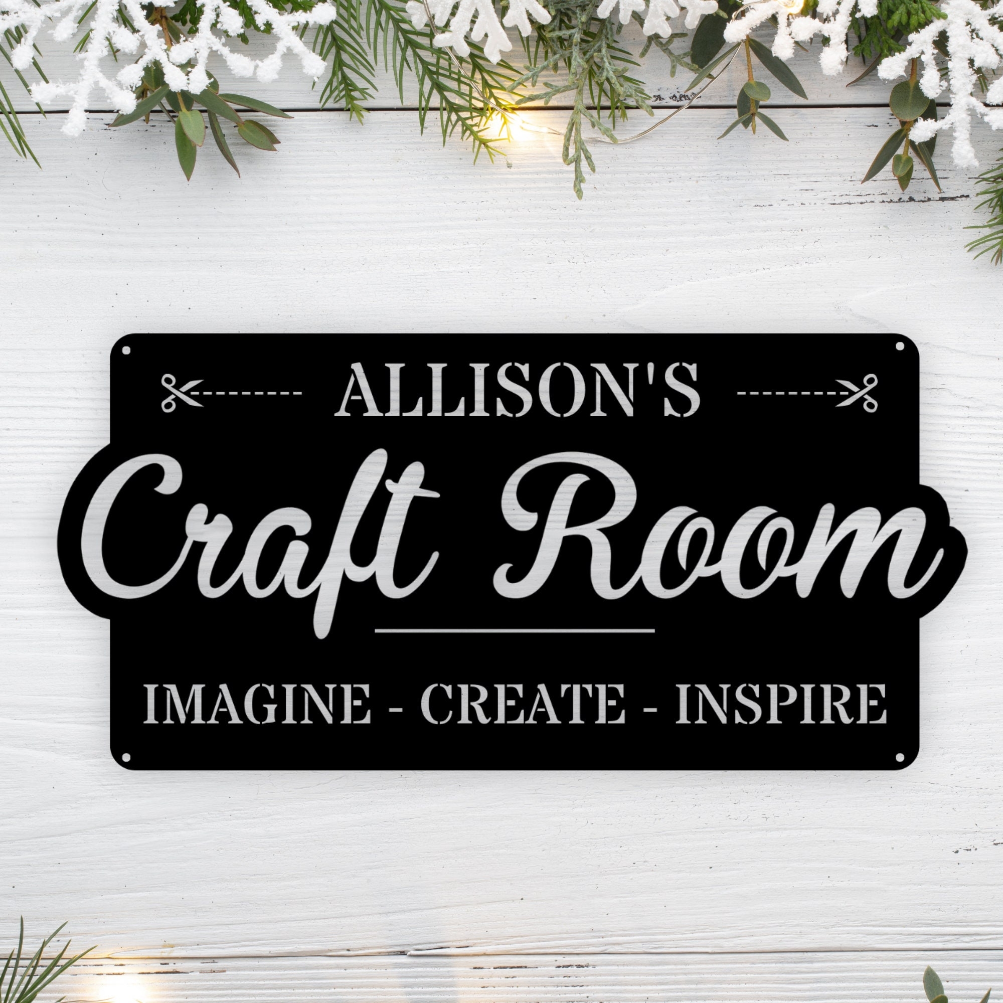 Personalized Craft Room Metal Sign Sewing Room Sign Craft Sign Decor Wall Art For Craft Room Metal Office Sign Home Office Decor Etsy