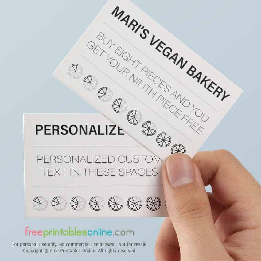 Piece Of Pie Printable Loyalty Card Free Printables Online