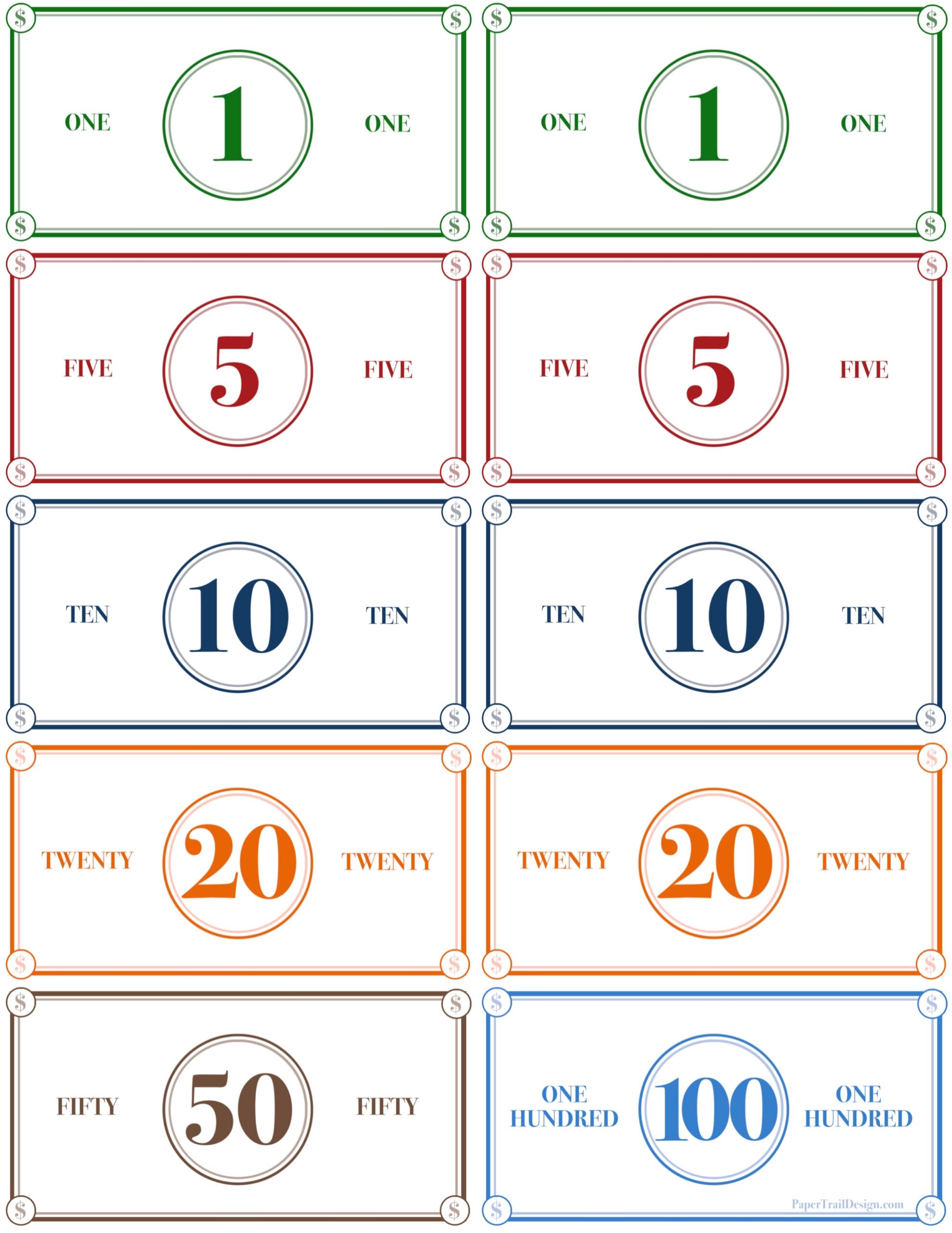 Free Play Money Printables