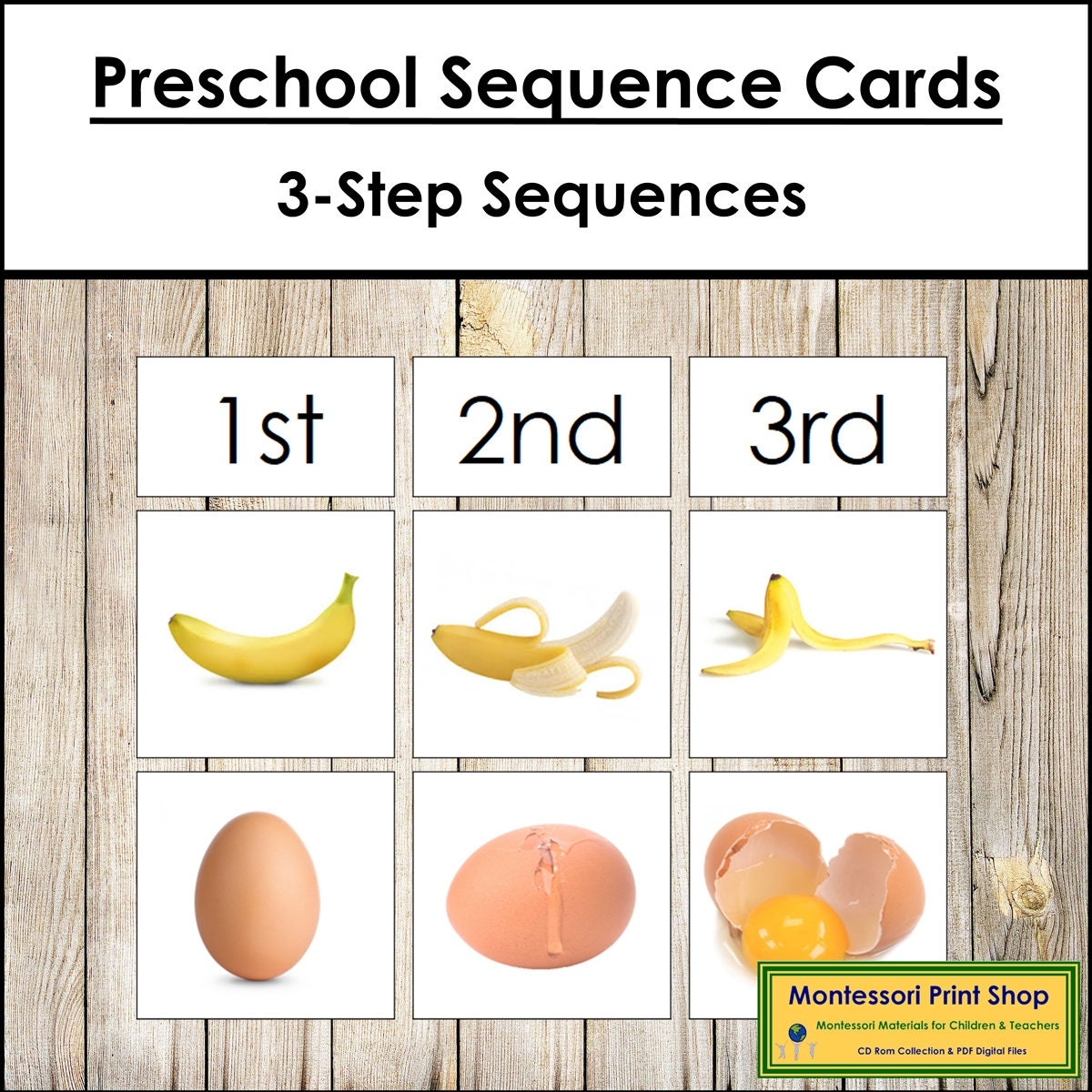 Preschool Sequence Cards Printable Montessori Cards Digital Download Etsy