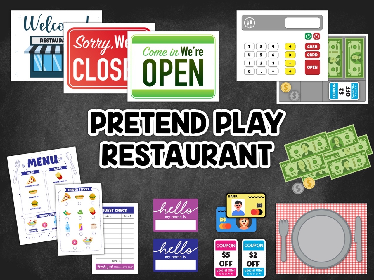 Free Pretend Play Printables Pages